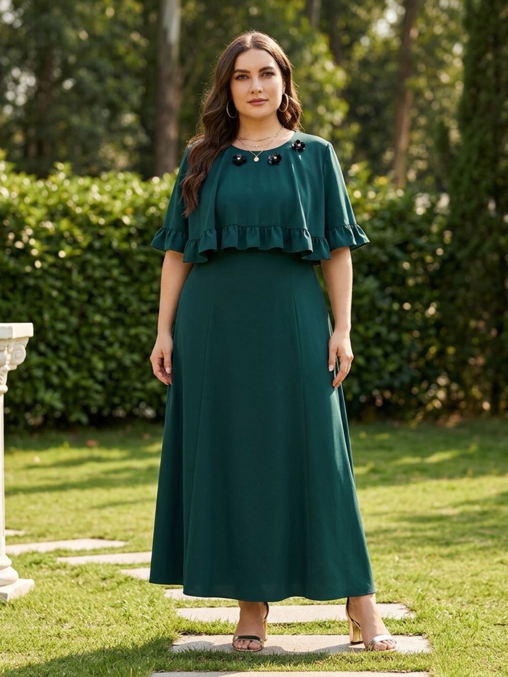 Dark Green Maxi Dress/Formal/Evening/Wedding Guest/Elegant/Bridesmaid/Party